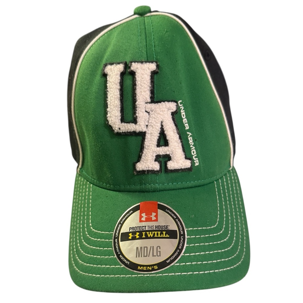 Under Armour Green and Black Cap with White Logo